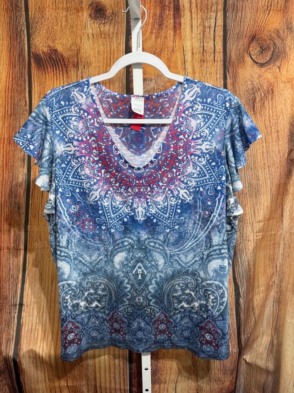 Time & Tru Embellished Blouse Size XL (16-18)